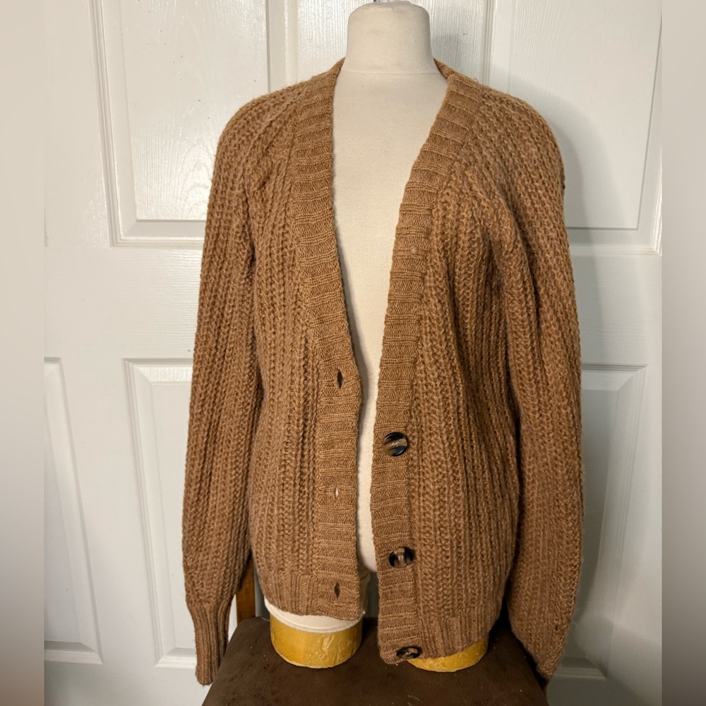 In Loom Warm Brown Cardigan Sweater